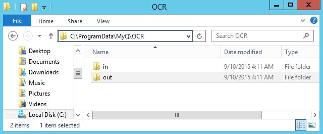 15.3.2. OCR processing To send the scanned document to OCR, the entered receiver email address has to be in the form: myqocr.*folder*@myq.