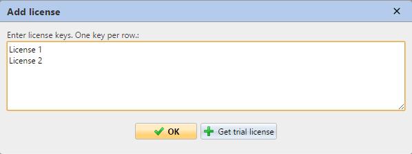 License Adding and activating licenses 1. Click Add license. The Add license dialog box appears. FIGURE 4.11.