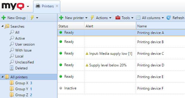 7. Printing Devices This topic discusses one of the key functions of MyQ setting and management of printing devices.