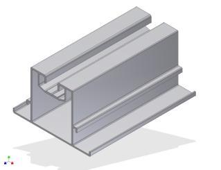 110122-R Mounting runner 80*40 mm with sideward screw channel for direct bolting into the section length: 6.