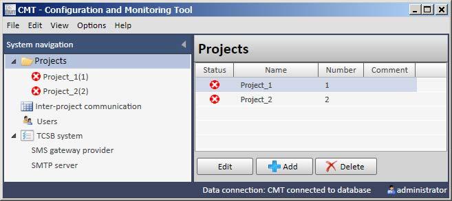 Configuring and monitoring with the CMT 6.5 Projects Multiple users at one time - interlock Parallel processing is possible only if you have multiple installations of the CMT on several computers.