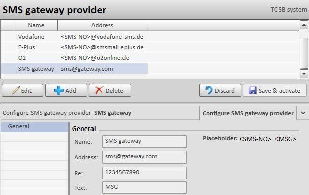 Configuring and monitoring with the CMT 6.11 SMS gateway provider View Select the "SMS gateway provider" entry in the navigation area.