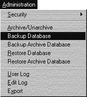 Renalog RM User Guide Back Up the Database To back up the database: 1.
