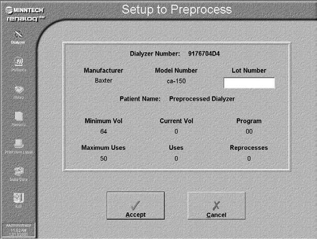 Renalog RM User Guide The Setup to Preprocess list window is displayed. 3. Highlight the row of the manufacturer and model you want to preprocess and double-click or press Enter to select it.