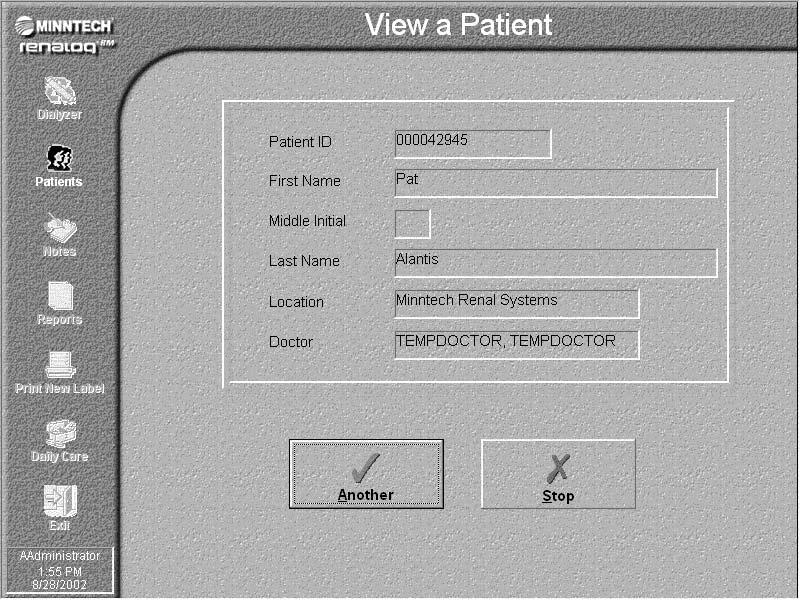 Work with Patient Records 3. Highlight the row containing the patient you want to edit and double-click or press Enter to select it.