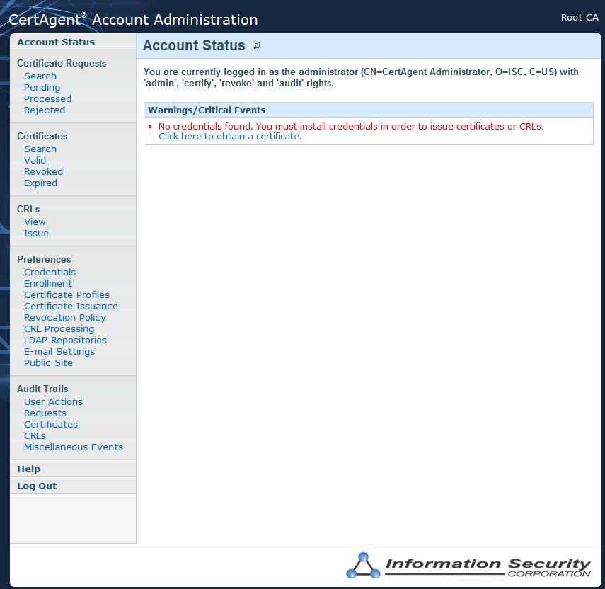 If you are authorized to access multiple accounts, select an account from the dropdown list.