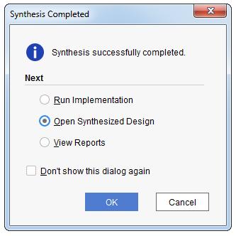 Synthesis Completed dialog box. Figure 9.