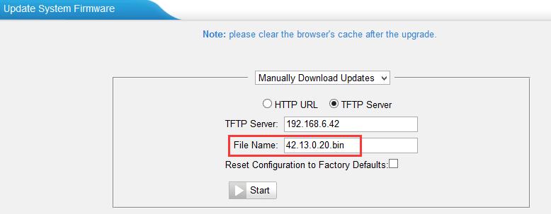 Figure 20-4 Configure Tftpd32 Step3. Logon the N824 s Web page and go to System System Preferences Firmware Update, choose TFTP Server.