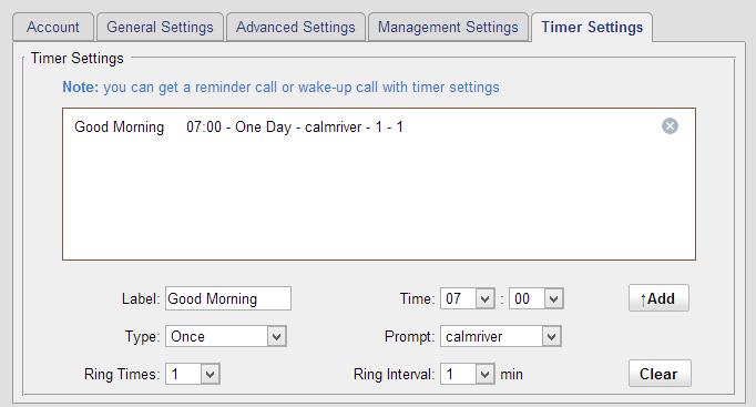 Figure 6-5 Timer Settings for FXS Extensions Batch Edit FXS Extensions Users could batch edit the selected FXS extensions number, timer settings and other settings.