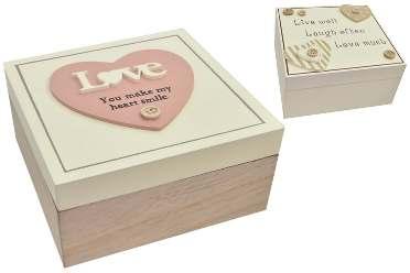 5x10cm WOODEN LOVE/HOME LETTERS 2 ASSORTED DESIGNS