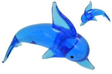 5cm TY1286 PACK 24 2cm GLASS DOLPHIN