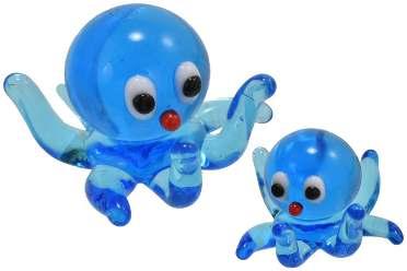 24 2cm GLASS OCTOPUS ORNAMENT TY1299 PACK 24