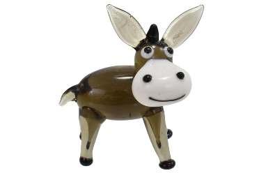 GLASS DONKEY ORNAMENT TY1342 PACK 24 4.