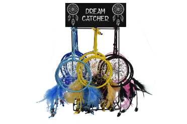 144 2" DREAM CATCHER ON METAL DISPLAY STAND