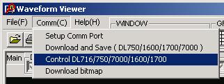 The binary data is saved using the specified file name. Saving ASCII Data 15. Enter the FileName and Comment under File Menu, click FileName and Comment, and click Save(ASCII).