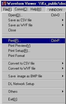 5.4 Printing Procedure Click on the tool bar or select File > Print.