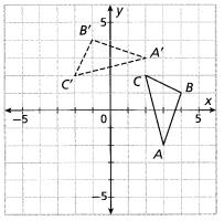 19) Suppose you translate the given triangle along 10, 10 and then reflect the image across the y- axis. In which quadrant would the final image lie?