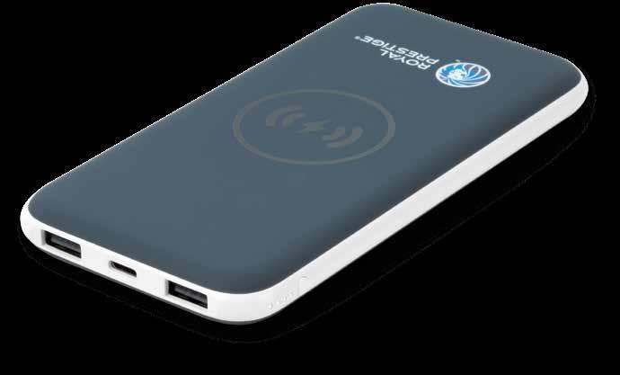 qi wireless charger 29 wireless charging 8,000 mah QC5110 US Patent Pending Soft rubberized and