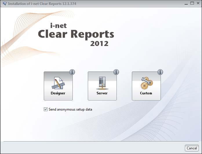 18 EFI Productivity Suite PrintSmith Vision - EFI-Hosted Guide Task 4: Install i-net Designer Clear Reports i-net Designer is the tool you use to edit and create reports.