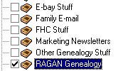 In this example, I am doing a key word search in my RAGAN Genealogy mailbox.