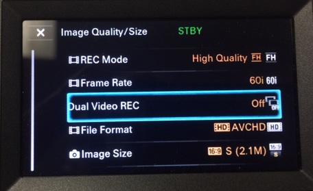 (PAGE 34) Camera Settings Continued: Dual Video REC On new cameras for 2017 (example CX405), they appear
