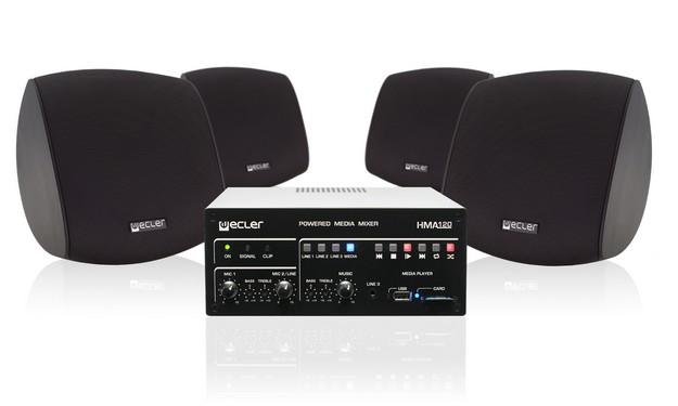 HORECA140BK AUDIO SETS Plug & Play Audio Set PRODUCT OVERVIEW HORECA140 is a plug&play audio pack including everything that one needs to quickly and easily install a professional audio system, even