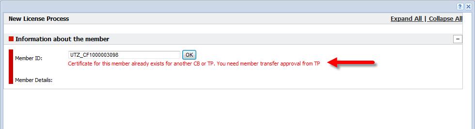You need member transfer approval from TP.