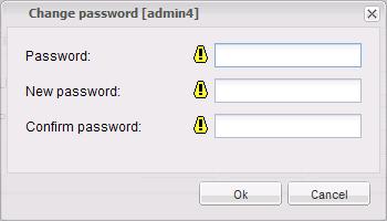 Repeat the entry of your new password and click the OK button.
