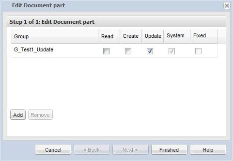 enter a unique name for the document part press search and select the file to be uploaded as document part. Following the content of fields to upload and name is updated automatically.