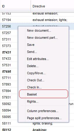 The right for a group is changed by activating the adequate checkbox in the table. Removing the rights for selected groups is done by pressing Remove.