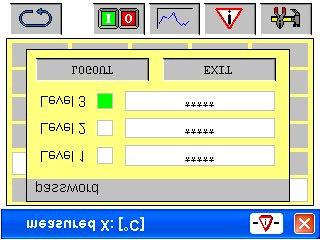 Passwords Data entries via the KS vario operating terminal can be interlocked by means of three access levels.