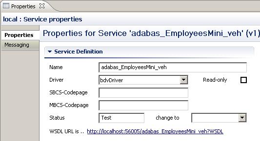 The WSDL for a WebService based on a BusinessDataView looks just like one for a "basic" (=