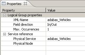 In the Properties View change the XML-Name from "adabas_vehicles" to "car". At this point we have 2 elements in the LV named personnel_id.