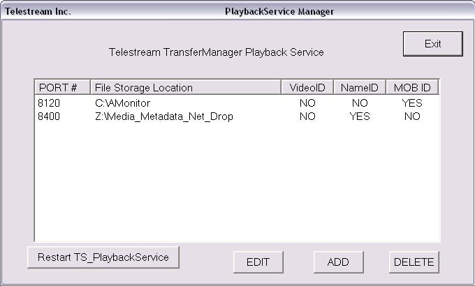 Configuring Telestream Playback Service For each destination folder you intend to use in Avid-Telestream workflows, you must update the Telestream Playback Server to provide a playback device for