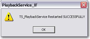Restart TS_PlaybackService:
