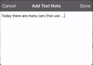 notes Adding Text and Sticky Notes You can add Text to a KESI file by tapping the + button to the left of the Option