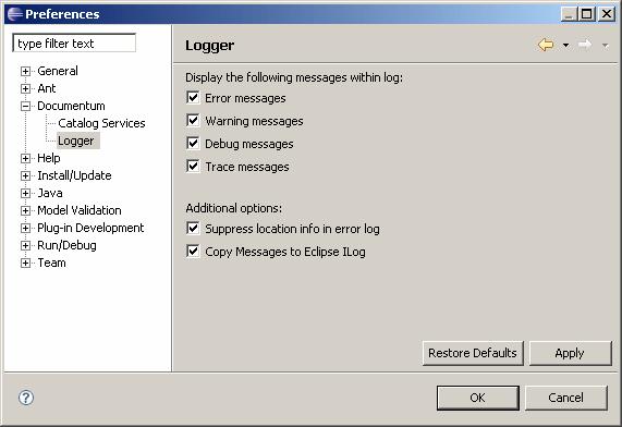 Managing Projects 3. Check the Trace Messages and the Copy Messages to Eclipse ILog options, then click OK. By default, Composer stores all error log files in the.
