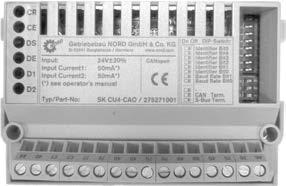 SK CU4-CAO Part number: 275 271 001 CANopen Internal Bus Interface The bus interface may only be installed and commissioned by qualified electricians.