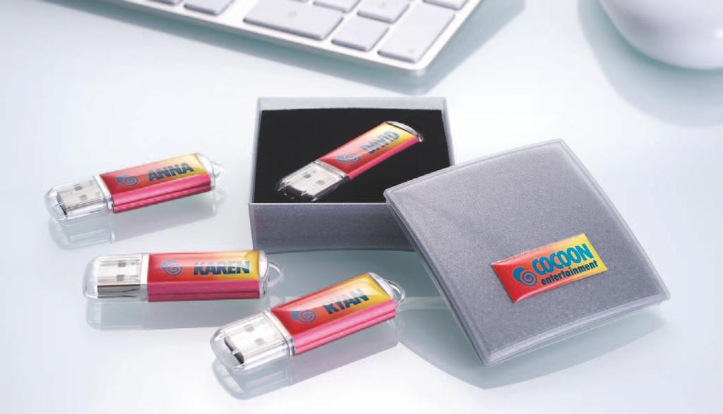 Data on stick A USB stick is not only a nice gift, it is also an interesting marketing tool.