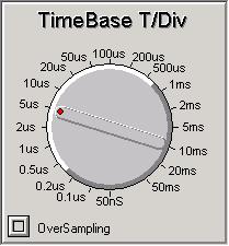 Using EasyScope II 16 3.2.2 Timebase Settings The timebase settings are adjusted by clicking on the rotary switch in the Timebase Panel.