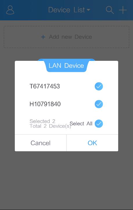 QR code to identify device ID in Add Device page. the device, tap Add 3.
