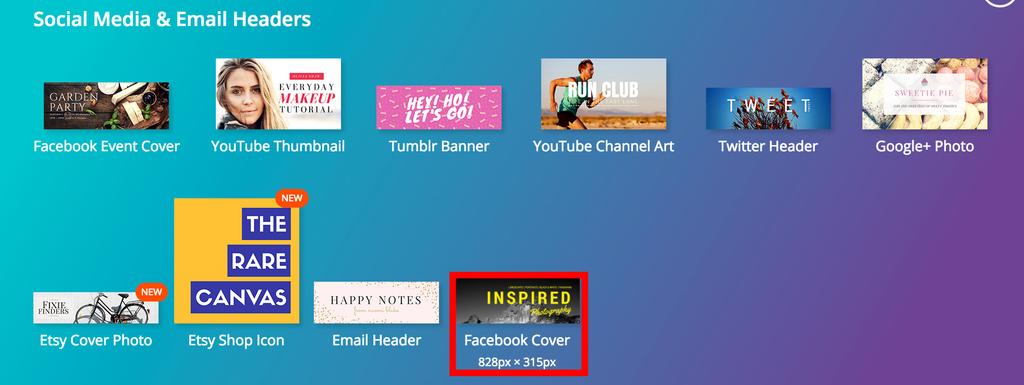 3. Creating a your Facebook Cover & Mailchimp cover graphics: Sign in to Canva.com and click on the Canva logo in the top left hand corner to go to the home page.