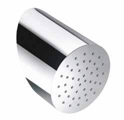 HARMONY Tondo GLOSSY or BRUSHED Wall mounted design shower head in stainless steel, Mod HARMONY - Round 153 150