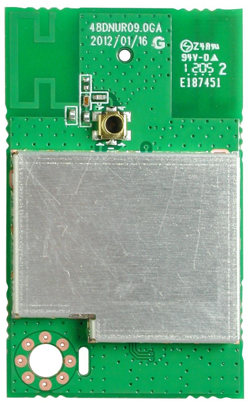 DNUR-S2 (A) Specifica on 802.11n a/b/g wifi 2x2 USB module with on-board trace antennas, RT5572 Overview: DNUR-S2 (A) is an 802.