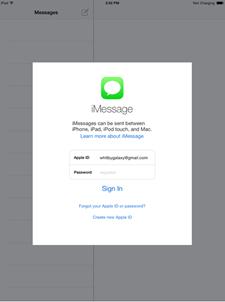 imessage Apple has its own instant messaging app called imessage. imessage allows instant messages between Apple devices.