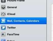 Setup Email Account 1. Open the Settings app and tap Mail, Contacts, Calendars 2.