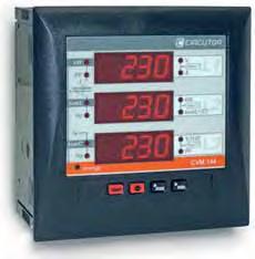 CVM 144 Modular analyzer Panel mounted electrical power analyzer (144 x 144 mm) which measures, calculates and displays the main electrical parameters in balanced and unbalanced three-phase systems