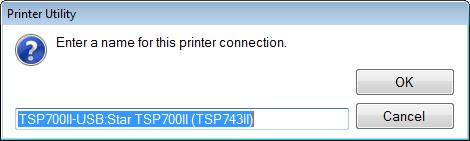 This will name the printer within the StarPRNT Configuration Utility.