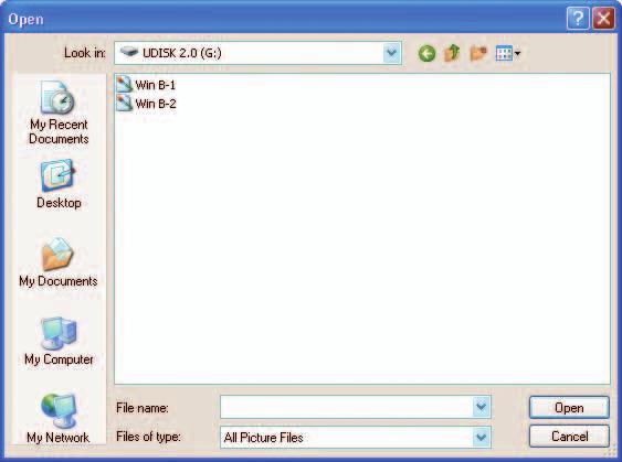 List of files FIGURE B-3: Open dialog box Your drive may display a different letter Name of file appears in title bar Tool Box FIGURE B-4: Paint file saved with new filename Sky area to fill with