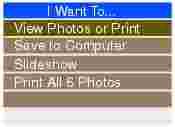For more information, refer to the documentation included with your camera. Working With Digital Photos When you insert a media card into the slot on the front of the printer, the I Want To.